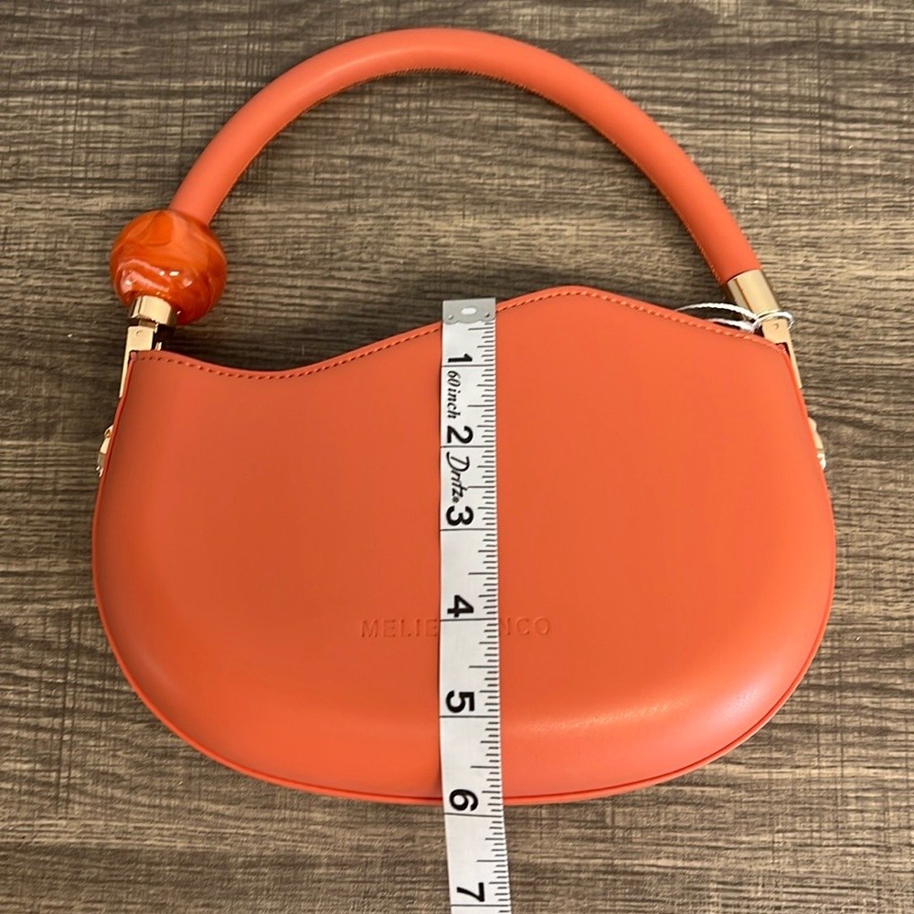 Melie Bianco | Jennie Recycled Vegan Crossbody Bag In Coral - Picture 10 of 10